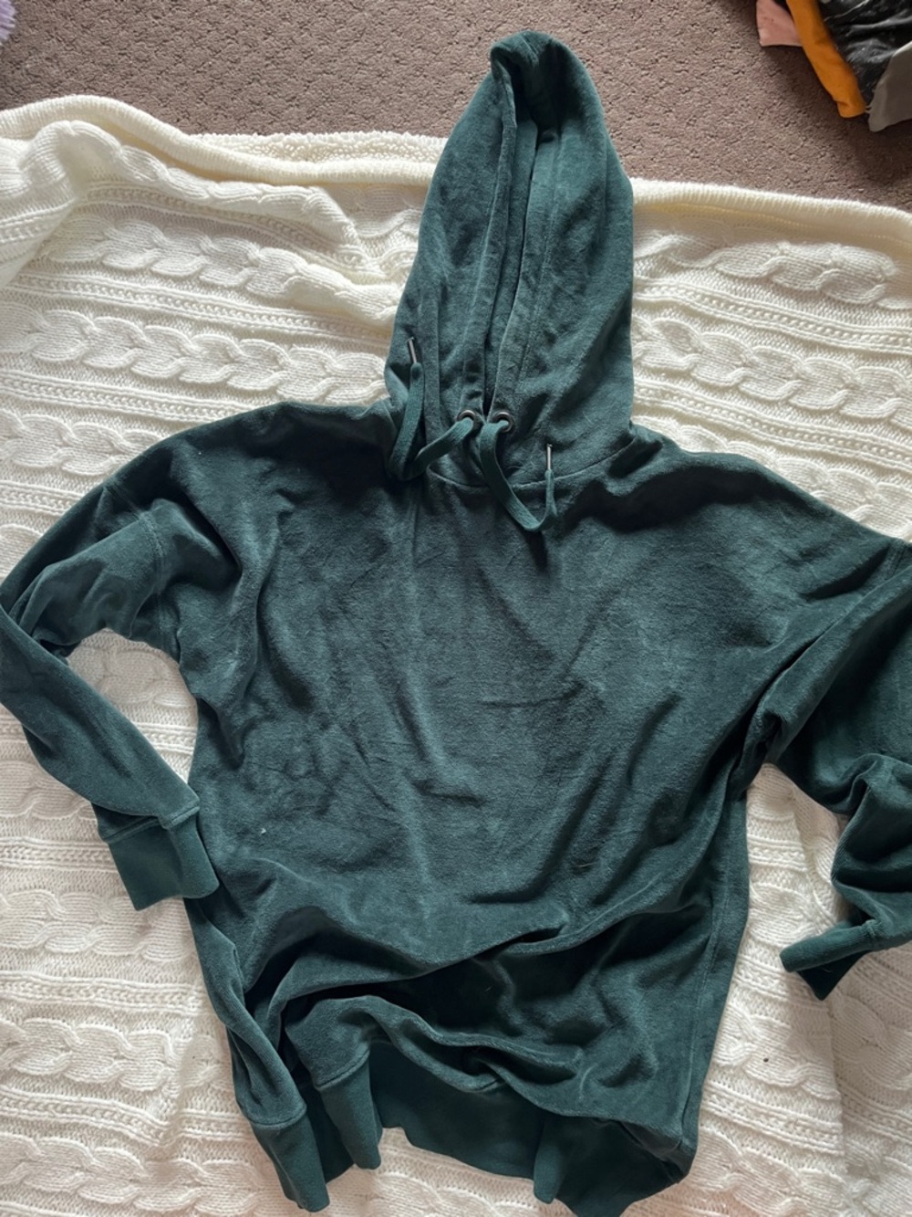 Aeropostale Forest Green Pullover Hoodie with Drawstring Hood